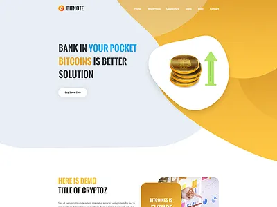 Cryptoz-CryptoCurrency PSD Template bitcoin crypto cryptocurrency digital currency psd psd template ui web inspiration