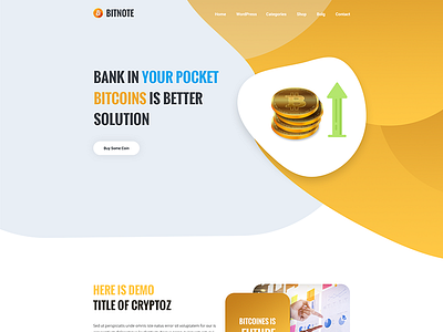 Cryptoz-CryptoCurrency PSD Template bitcoin crypto cryptocurrency digital currency psd psd template ui web inspiration