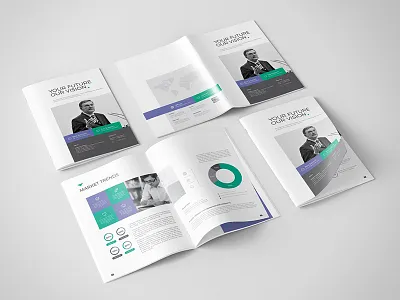 Multipurpose Brochure Template annual brochure business company corporate creative infographic minimal multipurpose profile report template