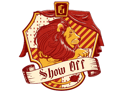 Gryffindor crest emblem gryffindor harry potter hogwarts house lion magic vector witch wizard