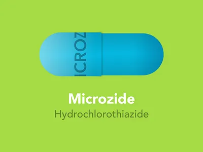 Microzide pill color graphic healthcare medicine pharmacy pills sketch