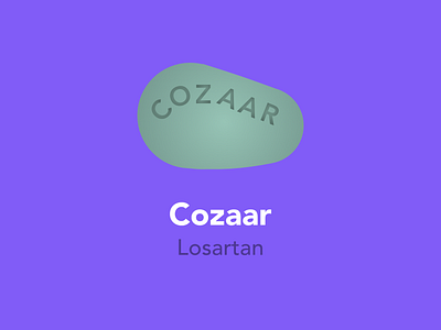 Cozaar pill color graphic healthcare medicine pharmacy pills sketch