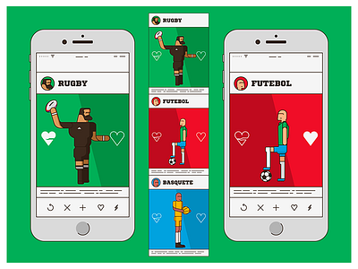Insta football futebol illustration ilustração rugby