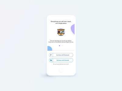 Onboarding colorful facebook iconography linkedin login onboarding social