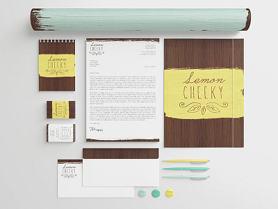 Lemon Cheeky branding cheeky furniture identity lemon stationery store upcycling