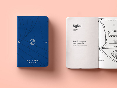 SyNu Logo mark book identity logo mock mockup pattern sew sketch sowing synu