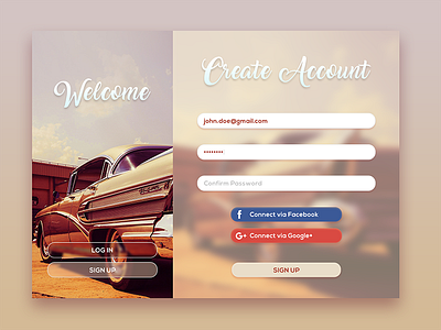 DailyUI #001 - Sign Up Form account dailyui form page signup ui ux