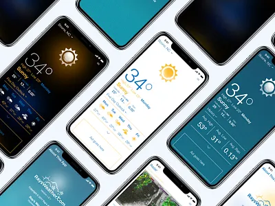 Raysweather.Com App app design rays raysweather raysweather.com ui ux weather