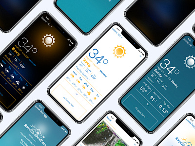 Raysweather.Com App app design rays raysweather raysweather.com ui ux weather