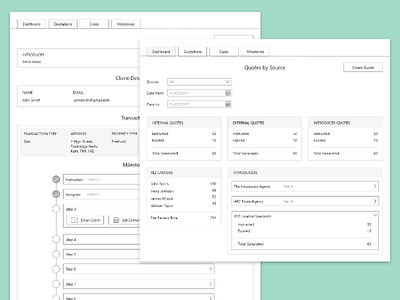 Wireframes for conveyancng software software software design ui design user journeys ux ux design wireframe wireframes