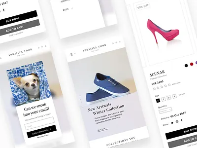 E commerce - mobile version ecommerce homepage ios landing mobile page product shoes shop ui ux website