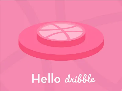 Hello Dribbble! dribbble first hello hey pink shot