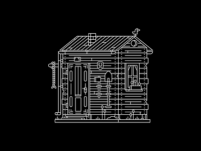 Forest House and black house white