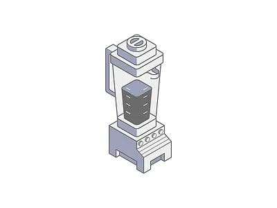 Isometric Blender 3d blender blue graphic icon illustrator isometric kitchen kitchen appliances smoothie blender vector
