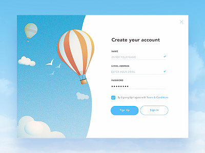 Daily UI #001 Sign Up 001 account daily dailyui illustration login sign up ui