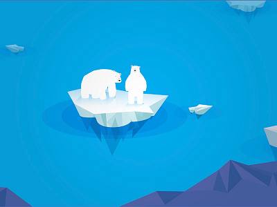 Polar buddies illustration polar bear