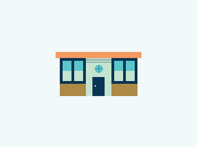 Little home geometric home house house icon illustration minimal pastel simple
