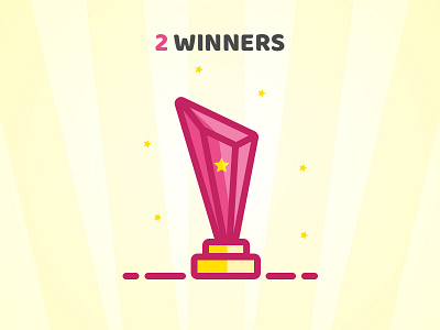 Congratulations Guys! draft winners dribbble draft flat infographic invite