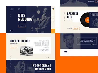 Otis Redding website concept concept music otis redding ui ux webdesign website