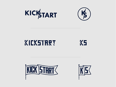 Kickstart Logos badge banner concepts emblem flag illustration kickstart logo