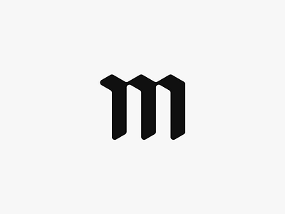 Letter M black blackletter bw calligraphy classy letter logo m mark modern vector