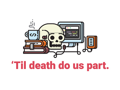 'Til Death Do Us Part career design developer illustration illustrator skull
