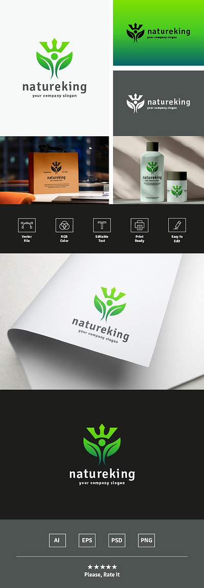 People Eco Life Nature King Logo logo spa