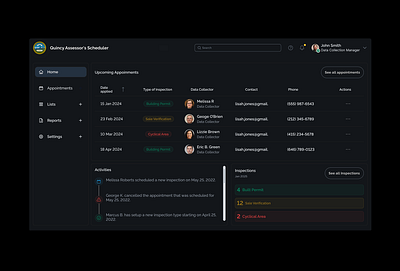 Scheduler system - Dashboard dashboard dashboard ui ui design user interface design