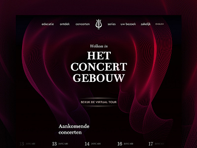 The Royal Concertgebouw - Royal edition brand classical concert culture experience lines music royal uiux warm web