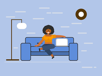 Self Potrait Design avatar character flat minimal glasses self potrait