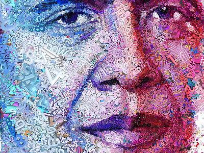 Hail to the Chief: Barack Obama mosaic portrait for the Observer detail editorial illustration mosaic obama photomosaic politics