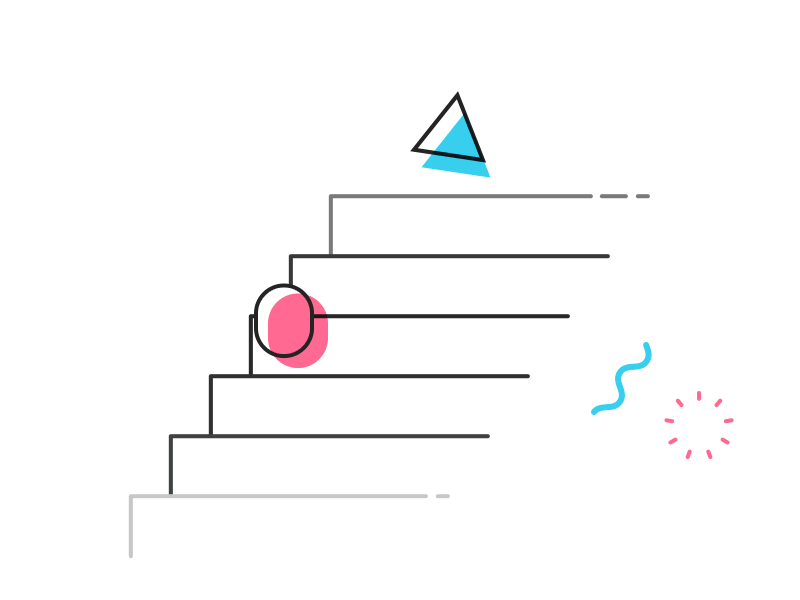 Circle & Triangle animation circle stairs triangle