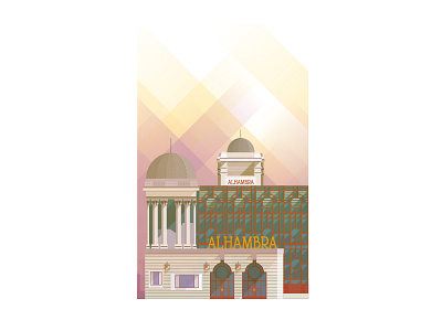 Bradford Alhambra architecture bradford building cinema illustration vector