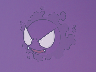 Gastly Illustration gastly gengar ghost haunter illustration pokemon pokemon go pokemon sun and moon simple