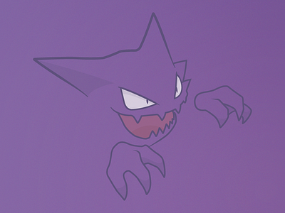 Haunter Illustration gastly gengar ghost haunter illustration pokemon pokemon go pokemon sun and moon simple