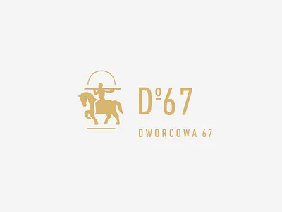 Dworcowa 67 apartments branding design gold logo real estate