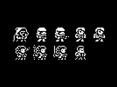 The Last Jedi 1 bit pixel art star wars the last jedi zx spectrum