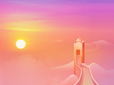 The Great Wall architecture illustration the great wall ui