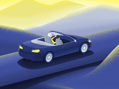 Cabriolet cabriolet car sunset