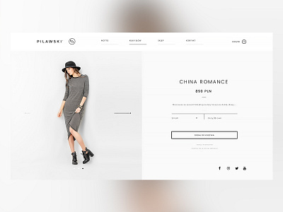 Pilawski | Ecommerce design fashion landing minimal site web webdesign website