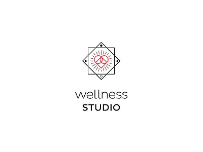 wellness studio logo geometric logo logomark sacred geometry studio typography wellness