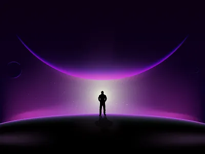 Space View dark illustration illustrator light night space