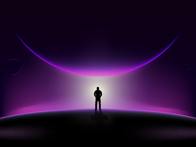 Space View dark illustration illustrator light night space