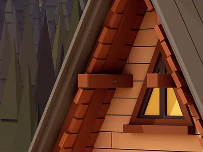 Cabin 3d c4d cabin cabins cinema 4d environment gravity falls