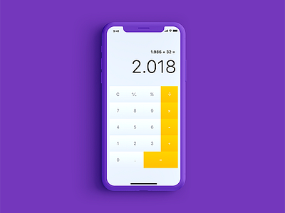 Let’s do some calculations. DailyUi 004/100 adobexd app appdesign calculator dailyui design interface iphone purple uidesign