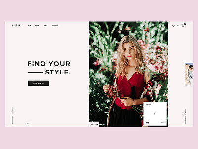 Alissa concept design e commerce fashion shop store ui ux web design