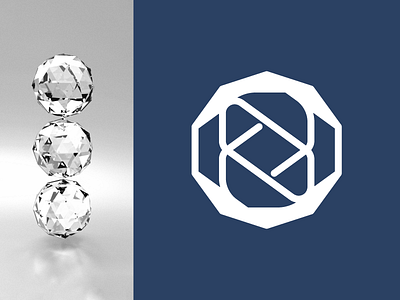 Kim Khang - Logo branding gem identity k letters logo mark production ratio simple