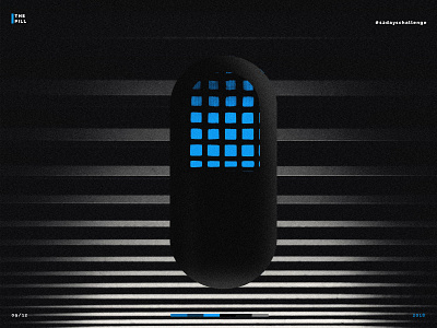 The Pill abstract architecture blue challenge design flat gradient grey minimal pill