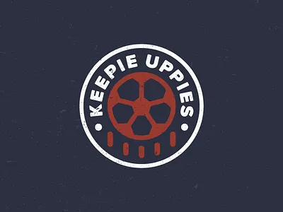 Keepie Uppies badge design drawing emblem flat icon identity illustration juggling logo soccer sports