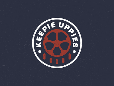 Keepie Uppies badge design drawing emblem flat icon identity illustration juggling logo soccer sports